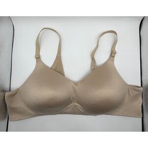 Cacique No-Wire Bra Women‎ 42B Tan Lightly Lined Wireless Smooth Comfort